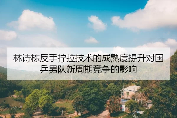 林诗栋反手拧拉技术的成熟度提升对国乒男队新周期竞争的影响（yaxin）